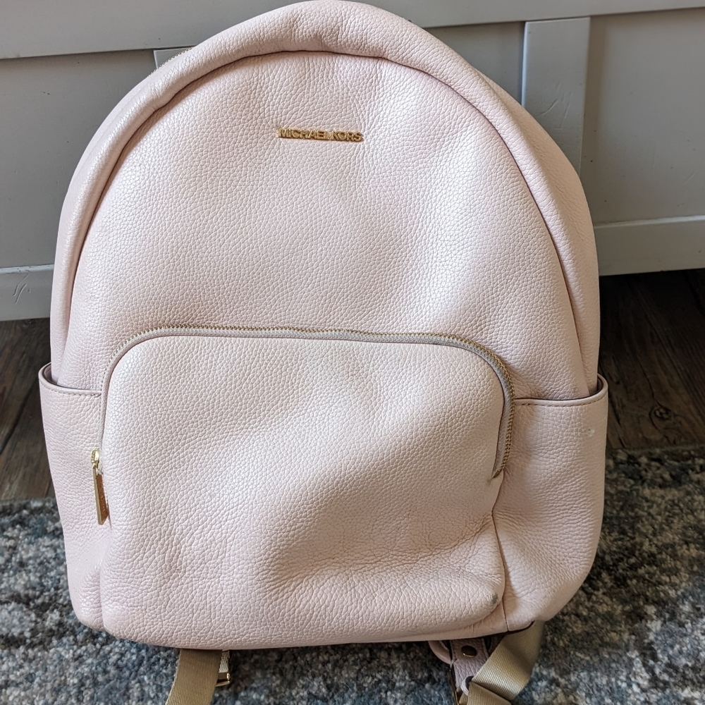 Michael kors leather backpack pink , (large)